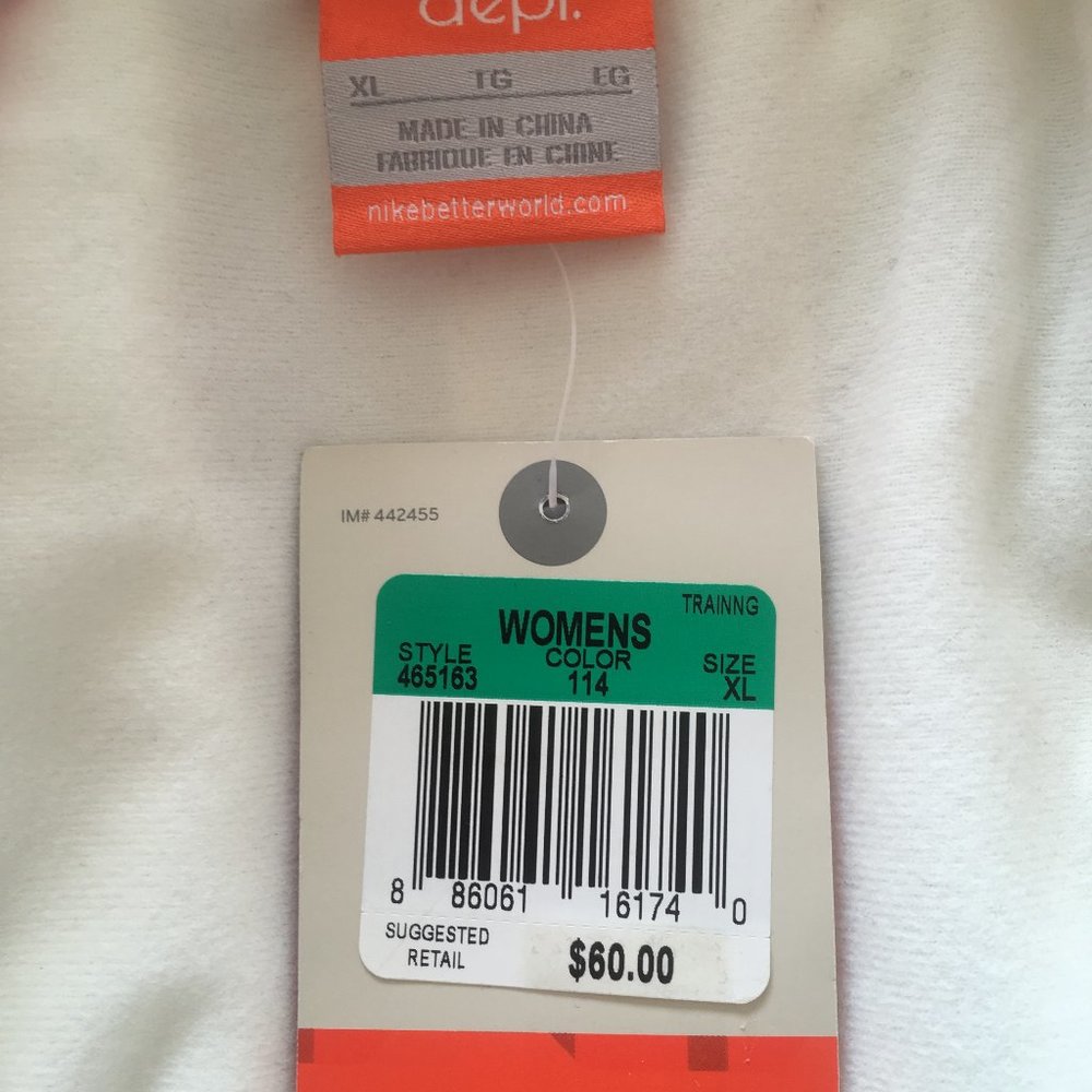 Nike Women Dri Fit Element Cream/Orange Jacket XL NWT - Picture 4 of 4